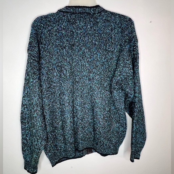 Z Cavaricci Zip Up Knit Crochet Style Cardigan Sweater - Picture 6 of 8